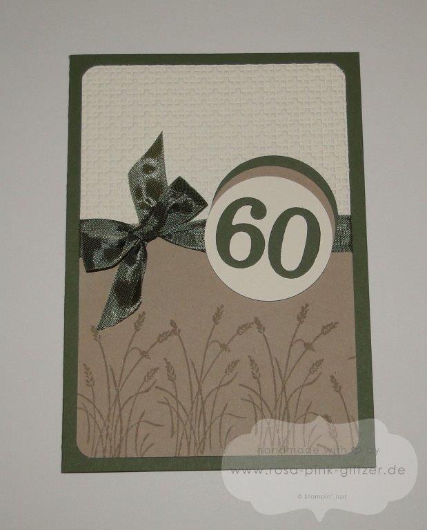 Stampin up Landshut - Einladung 60. Geburtstag Naturnah
