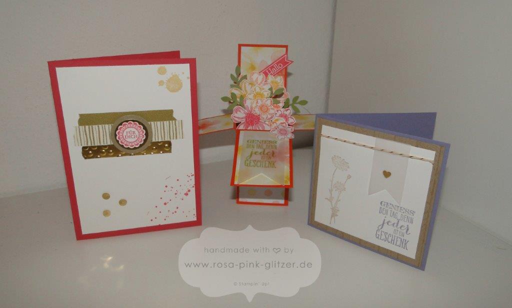 Stampin up Landshut - Workshop Stempelparty 3 Projekte