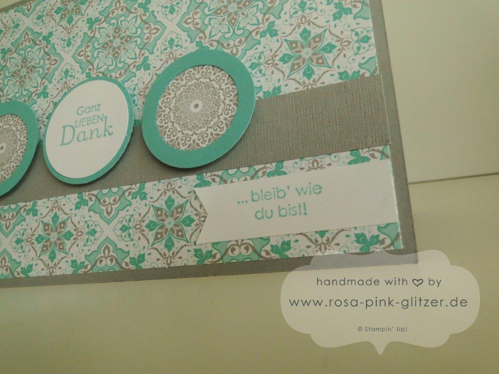 Stampin up Landshut - Dankeskarte Jade Schiefergrau 2