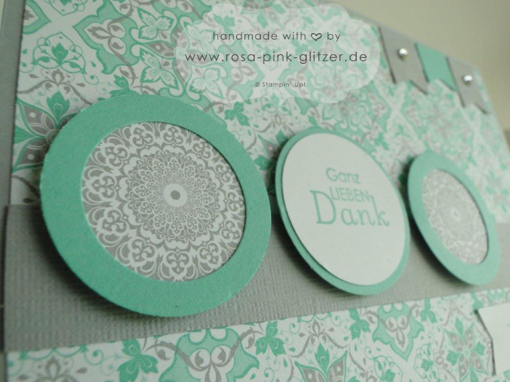 Stampin up Landshut - Dankeskarte Jade Schiefergrau 3