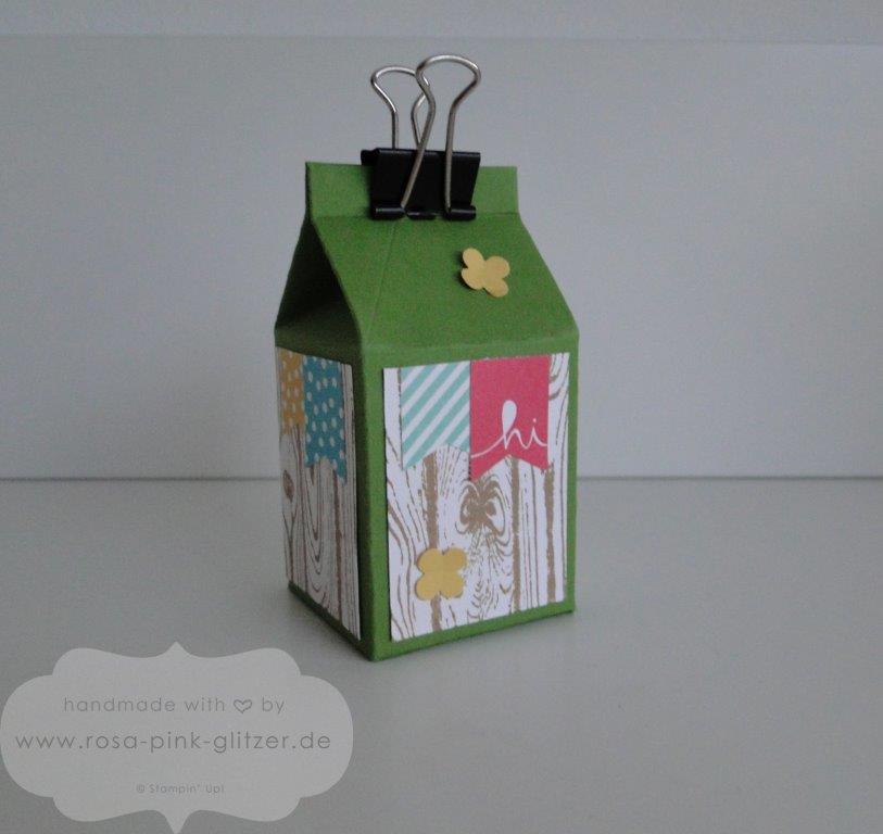 Stampin up Landshut - Milchkarton Im Fähnchenfieber 1