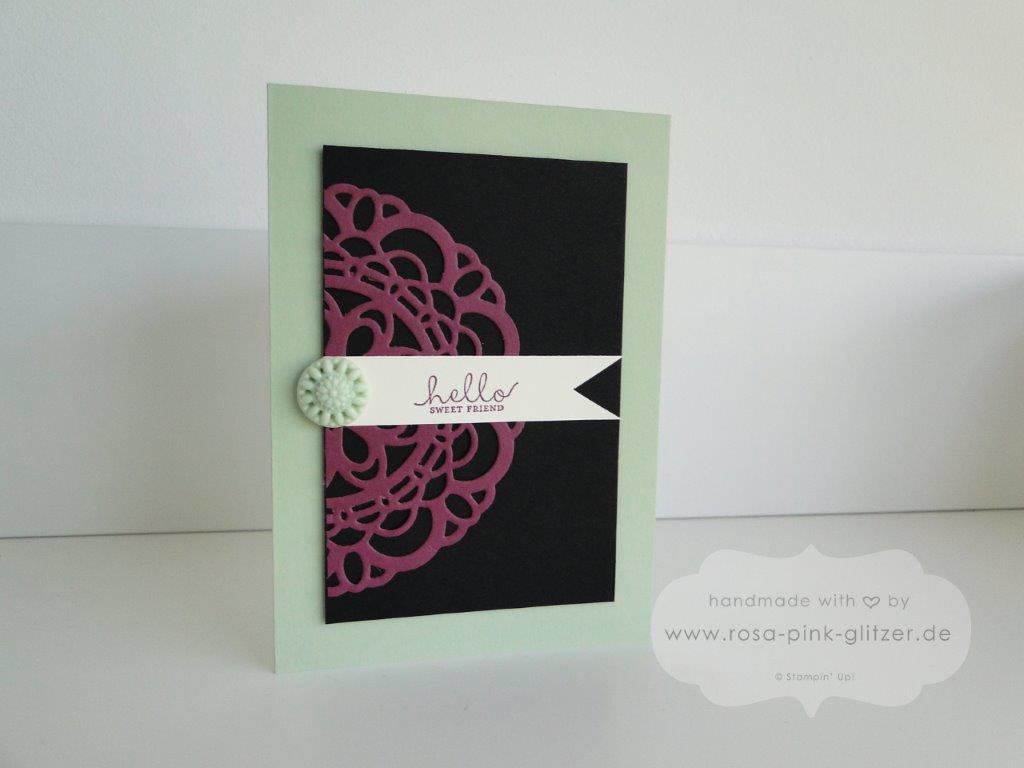 Stampin up Landshut - Pistazie Himbeerrot Doily 1