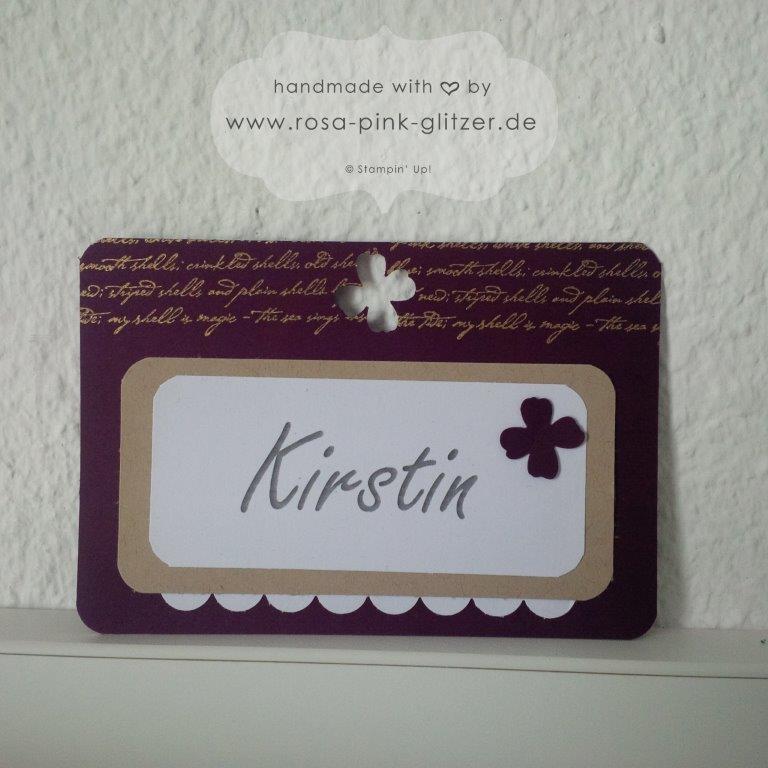 stampin up Landshut - Demo-Treffen Frankfurt 2014 Namensschild