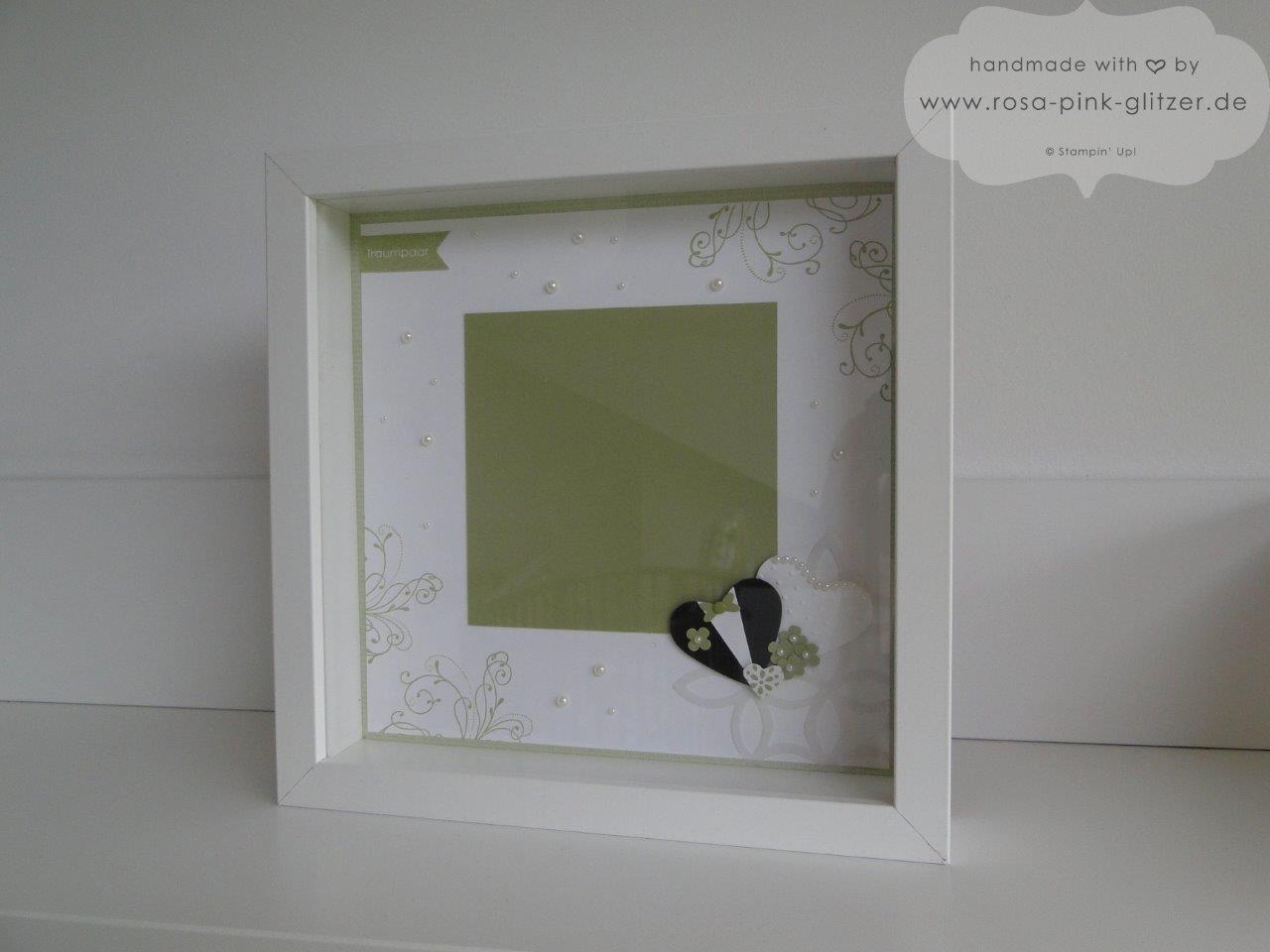 Stampin up Landshut - Rahmen zur Hochzeit grün weiß