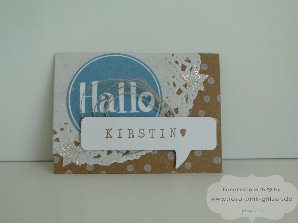 Stampin up Landshut namensschild geschäftstraining