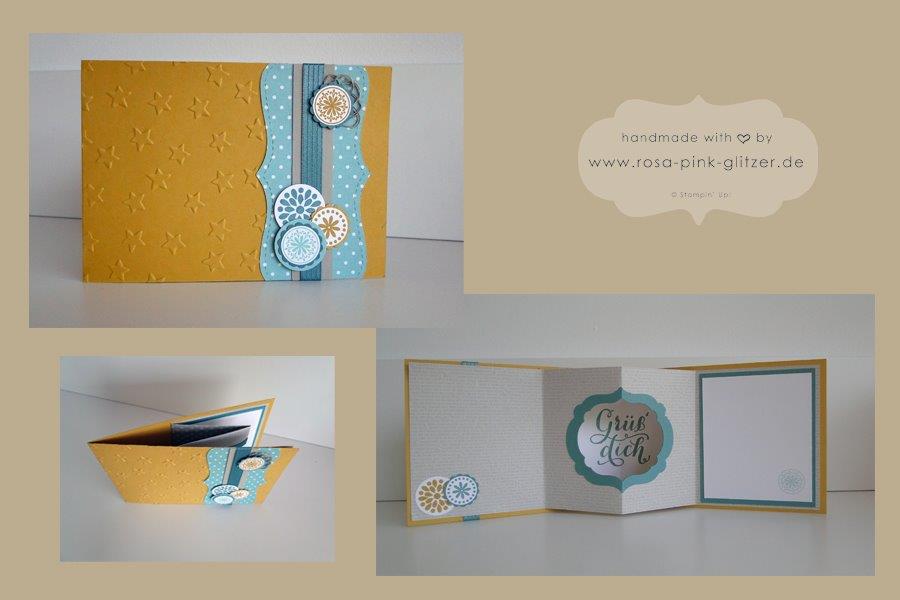 Stampin up Landshut - Tunnel Card Honiggelb Mixed Bunch Collage