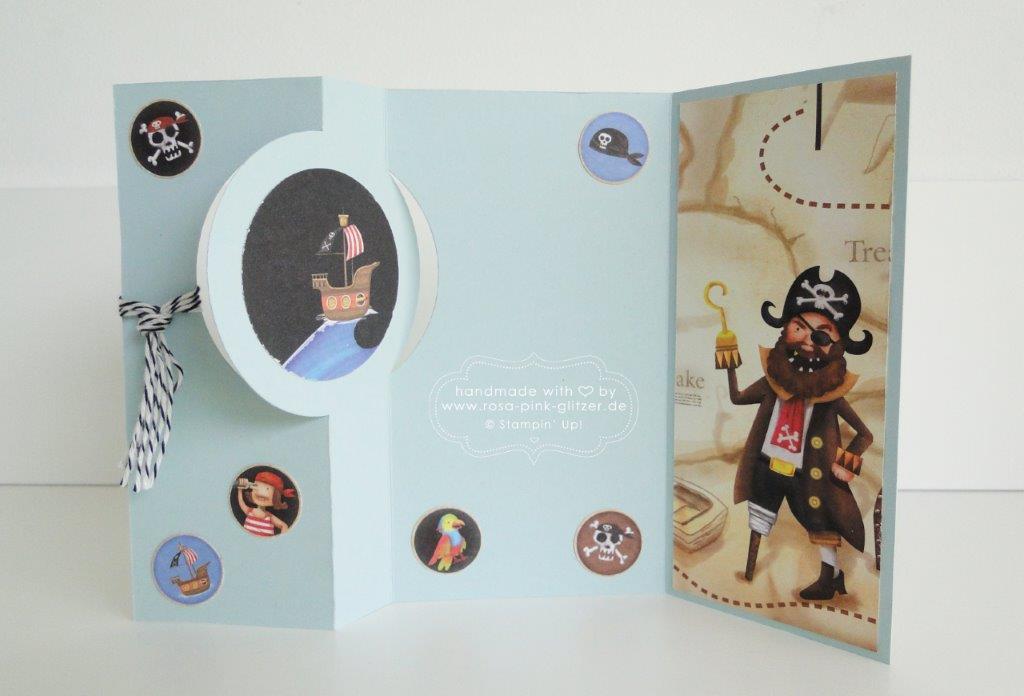 Stampin up Landshut - Piratenkarte Piratenparty Kindergeburtstag 5