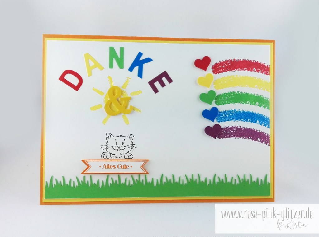 Stampin up Landshut - Abschied Erzieherin Regenbogen 1