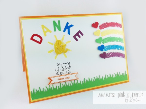 Stampin up Landshut - Abschied Erzieherin Regenbogen 5