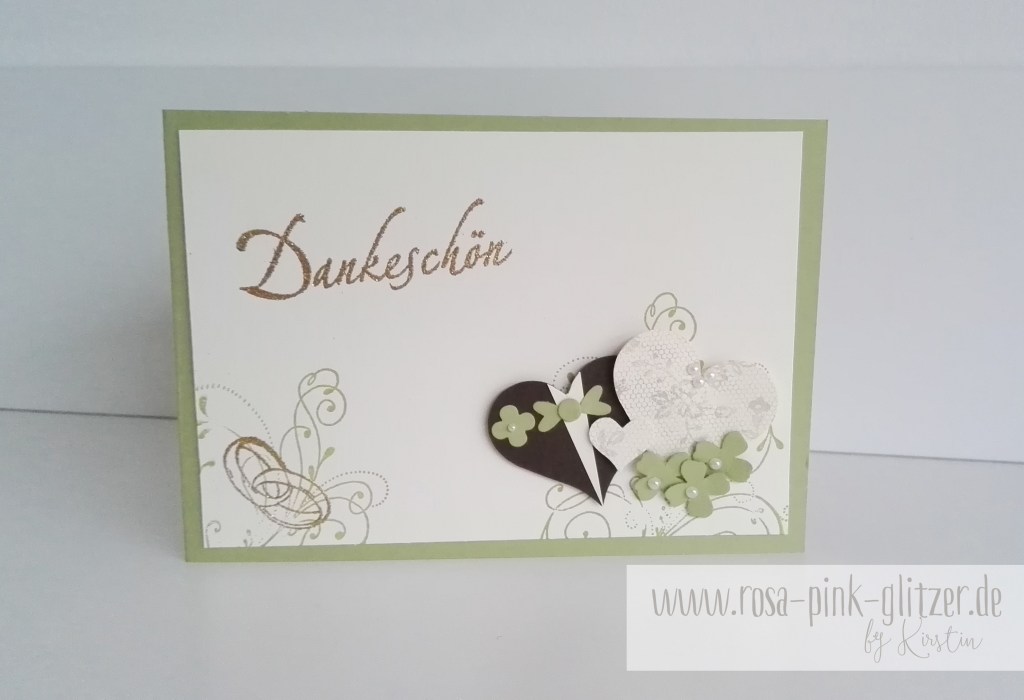 Stampin up Landshut - Dankeskarte Hochzeit 1