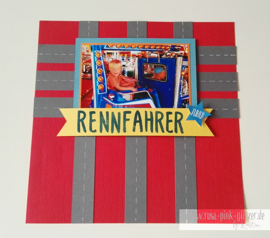 Stampin up Landshut - Layout Rennfahrer 1