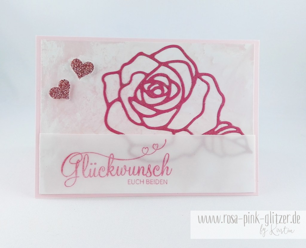 Stampin up Landshut - Hochzeitskarte Rose Perfekter Tag 1