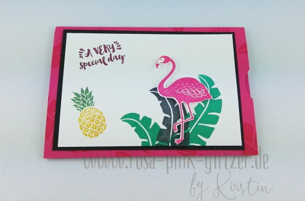Stampin up Landshut - Flamingo Double Slider Card 1