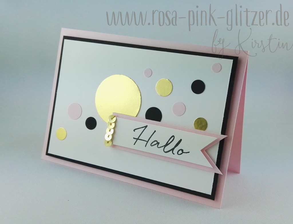 Stampin up Landshut - Malerische Grüße gold rose schwarz 2