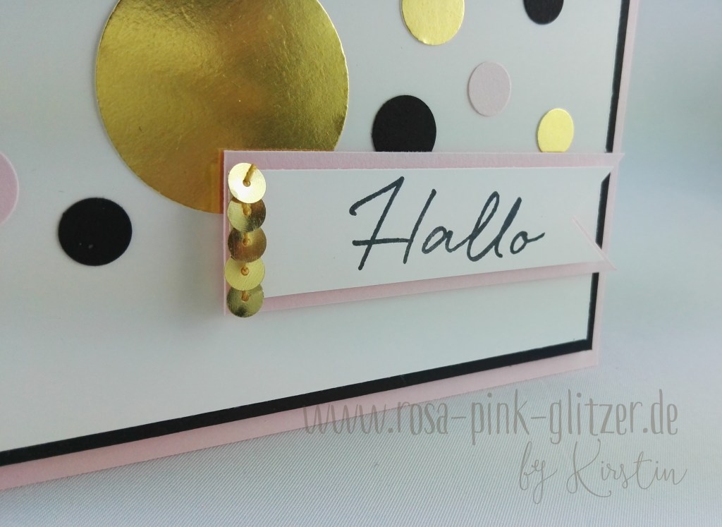 Stampin up Landshut - Malerische Grüße gold rose schwarz 3