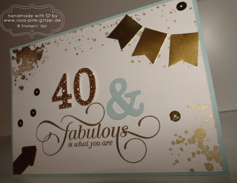 Stampiin up Landshut - Karte Geburtstag 40 Gorgeous Grunge 1