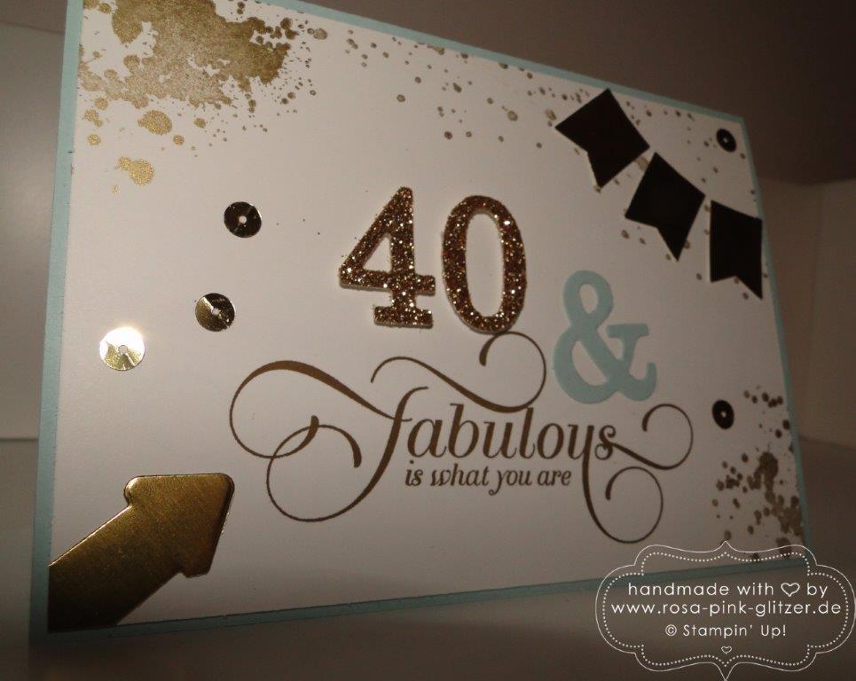 Stampiin up Landshut - Karte Geburtstag 40 Gorgeous Grunge 3
