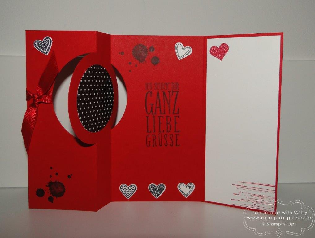 Stampin up Landshut - Flip Flop Karte Herzklopfen 2