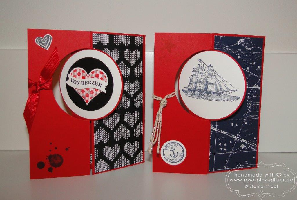 Stampin up Landshut - Flip-Flop-Karten Glutrot