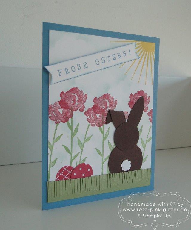 Stampin up Landshut - Osterkarte Punch-Art Hase Garten 4