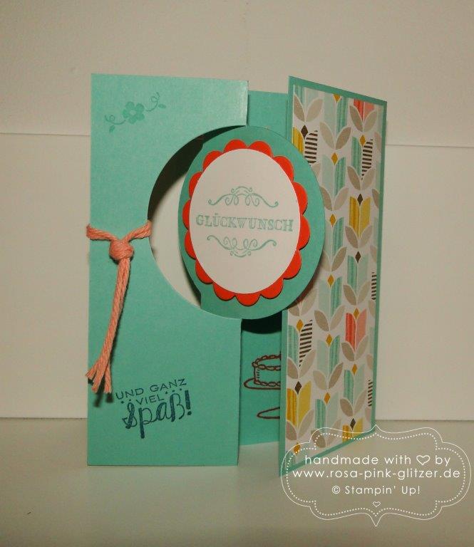 Stampin up Landshut - Sale a a bration 2015 flip-flop-karte 1