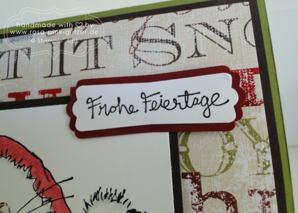 Stampin up Landshut - Weihnachtskarte Gesammelte Grüße Penny Black 4