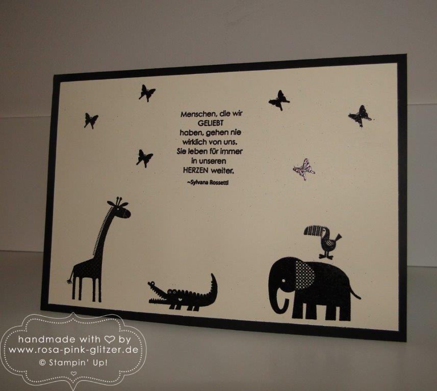 Stampin up Landshut - Zoo Babies Trauerkarte Kindergarten 1