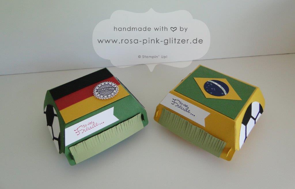 Stampin up Landshut Hamburger Box Fußball WM 2014 Deutschland Brasilien