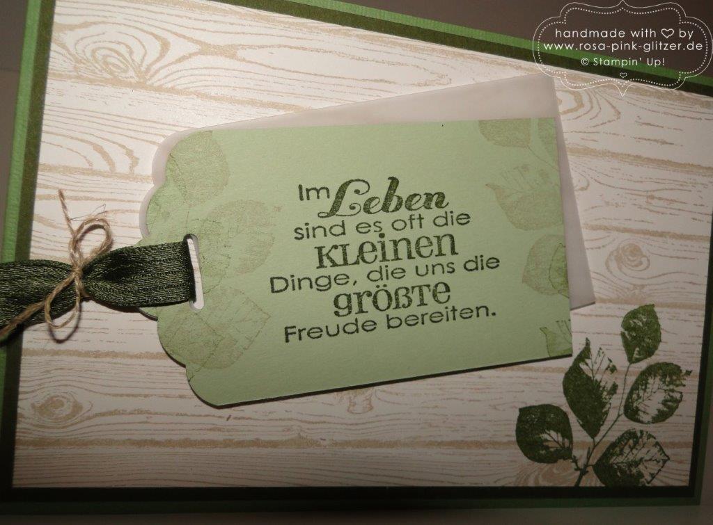Stampin up Landshut - Hardwood Männerkarte grün imc 2