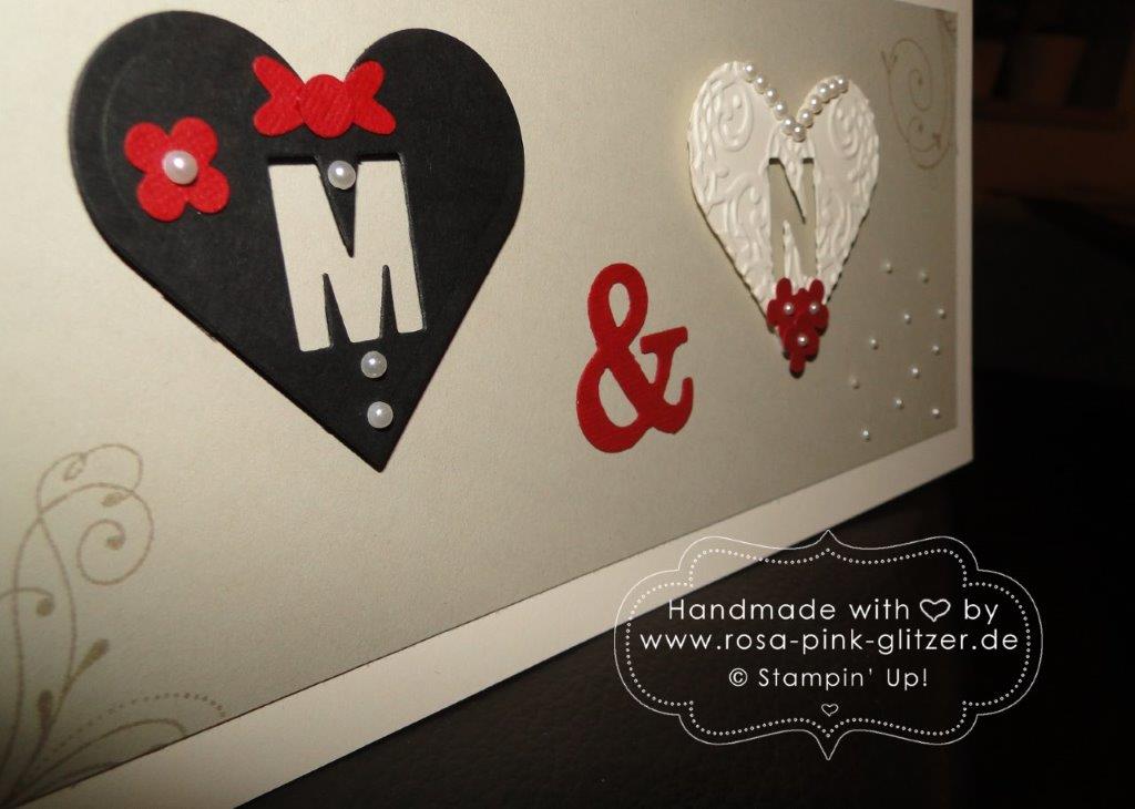 Stampin up Landshut - Hochzeitskarte mit Herz 2