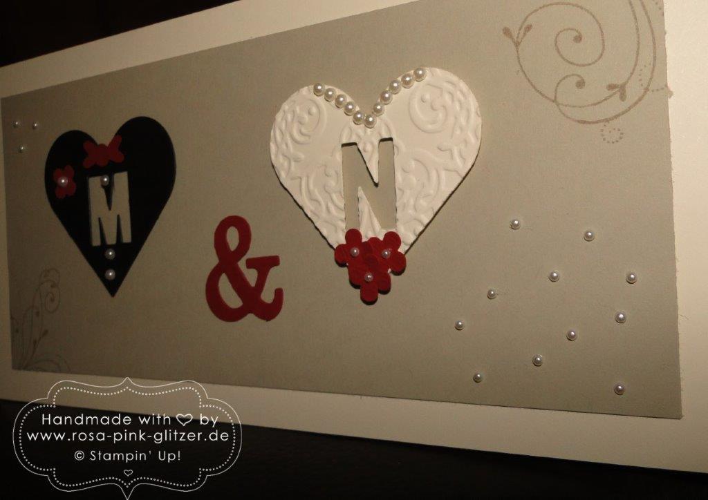 Stampin up Landshut - Hochzeitskarte mit Herz 3