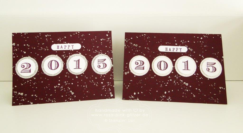 Stampin up Landshut - Karte Silvester Neujahr 2015 brombeermousse 2