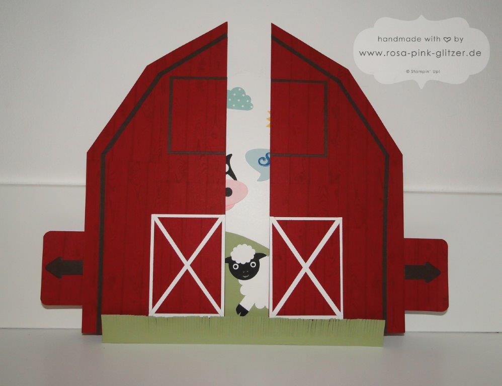 Stampin up Landshut - Schiebekarte Ziehkarte Farm Punch Art Designwettbewerb Convention 2014 2