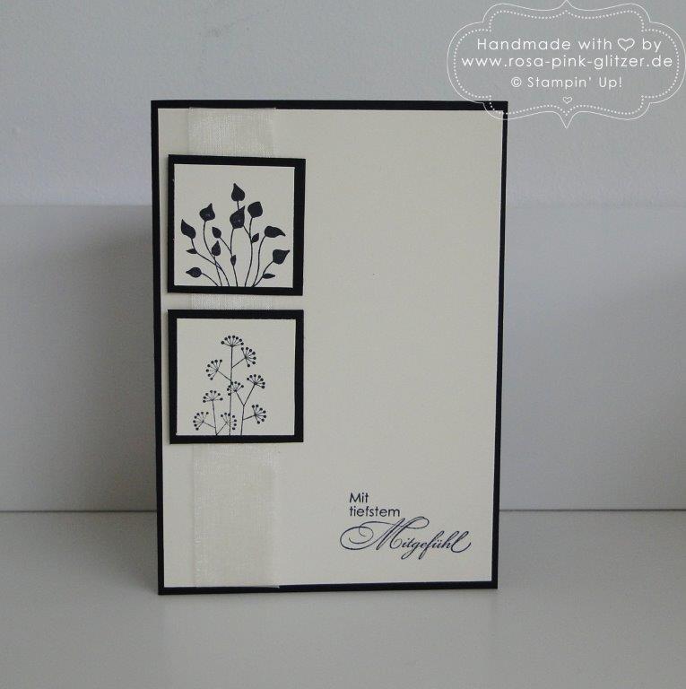 Stampin up Landshut - Trauerkarte Mit tiefstem Mitgefühl 1