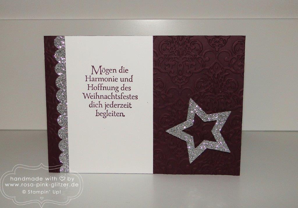 Stampin up Landshut - Weihnachtskarte Brombeermousse Klassische Weihnacht