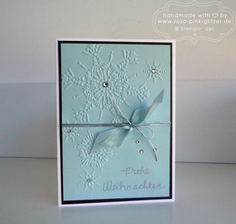Stampin up Landshut - Weihnachtskarte Himmelblau imc 1