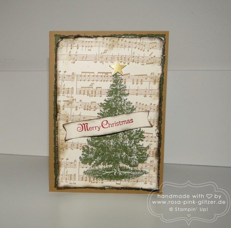 stampin up landshut - weihnachtskarte musik 1