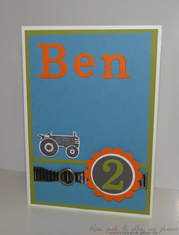 Stampin up Landshut - Geburtstagskarte Traktor Kopie