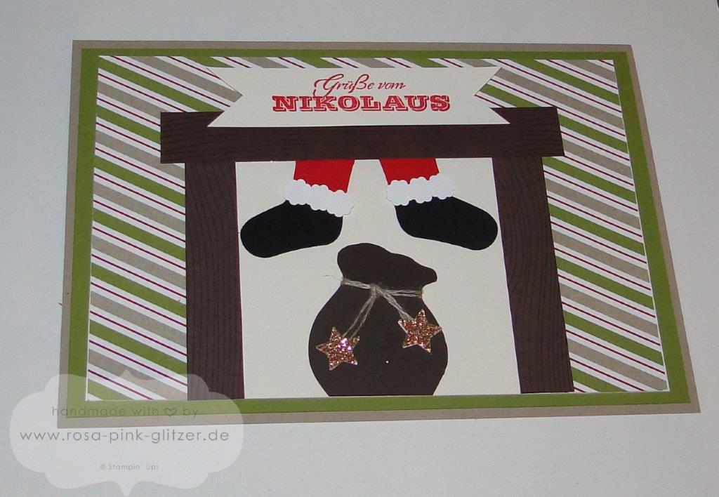 Stampin up Landshut - Nikolauskarte - imc - Santa Claus is coming to town