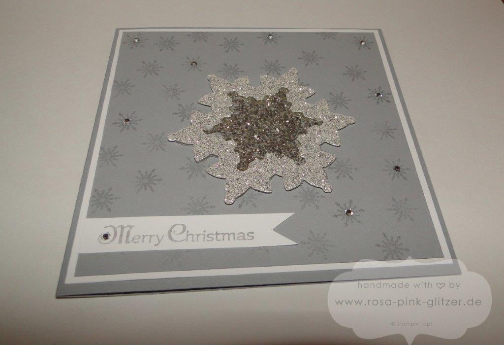 Stampin up Landshut - Weihnachtskarte Festive Flurry Shaker Card Schüttelkarte 1