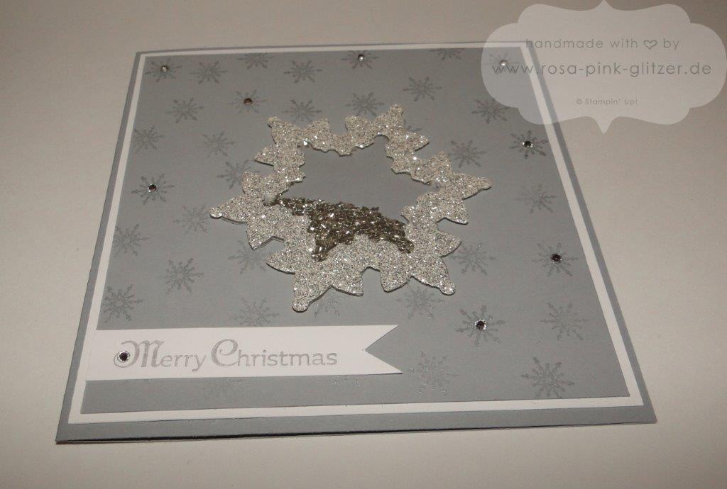 Stampin up Landshut - Weihnachtskarte Festive Flurry Shaker Card Schüttelkarte 2